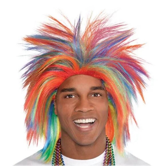 Crazy Rainbow Wig colorful wig kawaii funny peluca loca - Picture 5 of 7